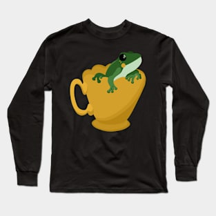 Frog and Yellow Teacup Long Sleeve T-Shirt